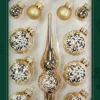 The Christmas Shop Mini Gold Trim Set| Glass|Gold Theme