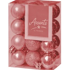 The Christmas Shop 30mm Pink Baubles| Baby'S First Christmas|Shatterproof