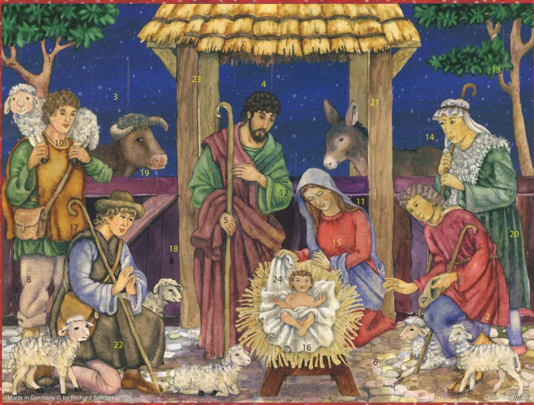 The Christmas Shop Nativity Advent Calendar| Advent Calendars - Card, Fabric And Wood