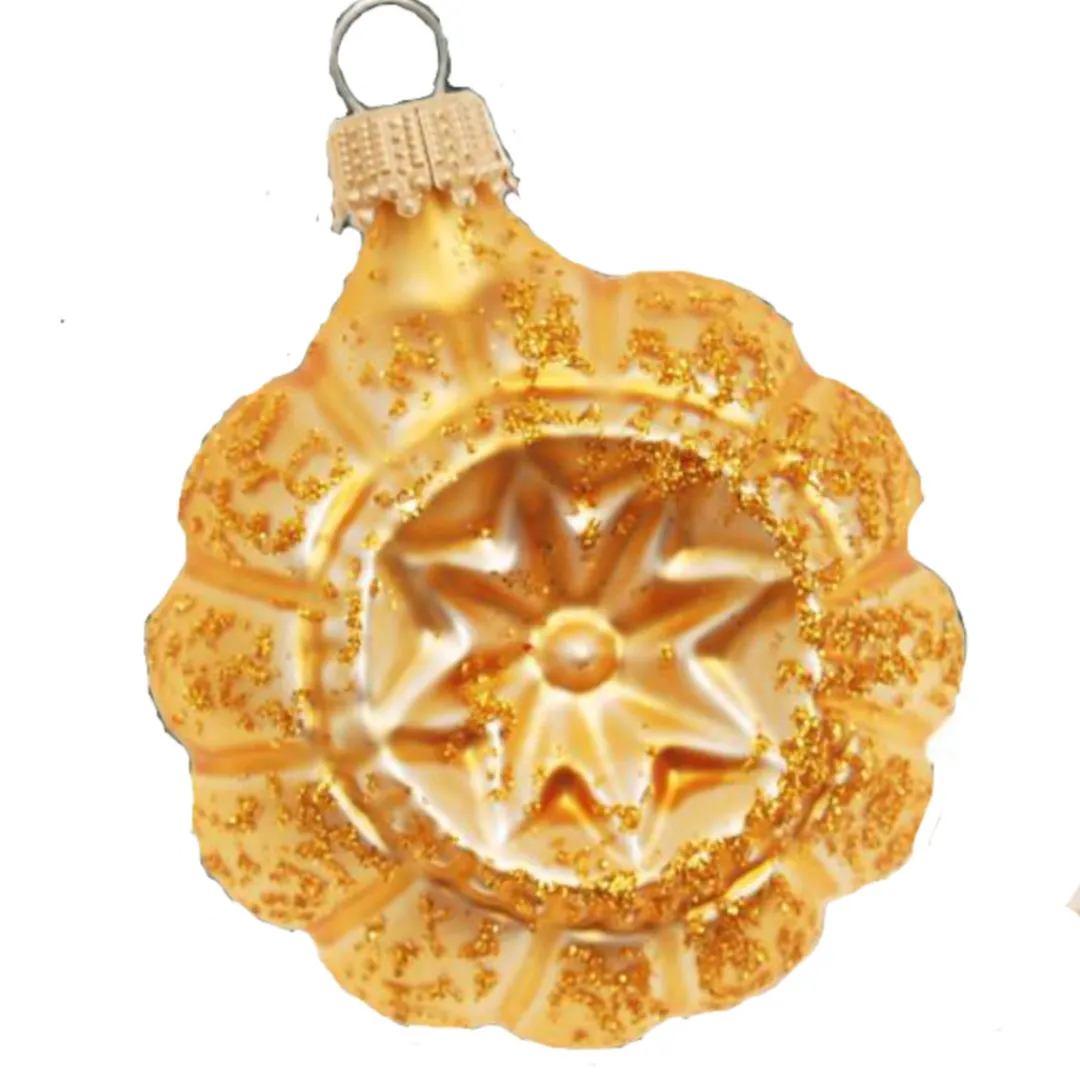 The Christmas Shop Nostalgic Gold Glass Hangers| Glass|Gold Theme