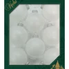 The Christmas Shop Opaque Glass Baubles| Silver & White Theme|Glass