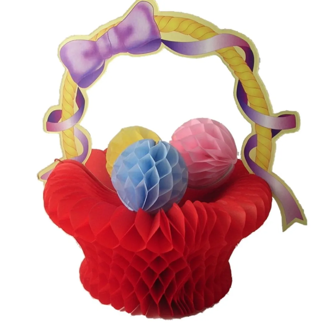 The Christmas Shop Paper Honeycomb Basket| Easter Etc.|Paper Decorations