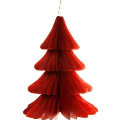 The Christmas Shop Paper Honeycomb Tree| Paper Decorations|Red Theme