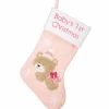 The Christmas Shop Pink Baby's 1st Stocking| Stockings|Baby'S First Christmas