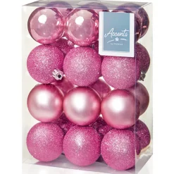 The Christmas Shop Pink Shatterproof Baubles| Shatterproof