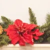 The Christmas Shop Poinsettia Pine Garland| Garlands