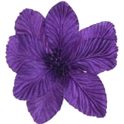 The Christmas Shop Purple Poinsettia| Picks & Berries