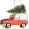 The Christmas Shop Red Land Rover| Glass|Red Theme