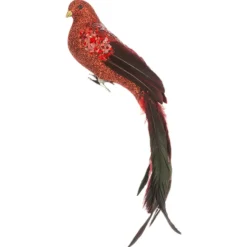 The Christmas Shop Red Long Tail Bird| Characters|Red Theme