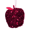 The Christmas Shop Red Sequin Apple| Red Theme