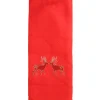The Christmas Shop Red Tea Towel With Reindeer Motif| Tableware