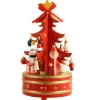 The Christmas Shop Red Tree Music Box| Musicals|Wooden Ornaments
