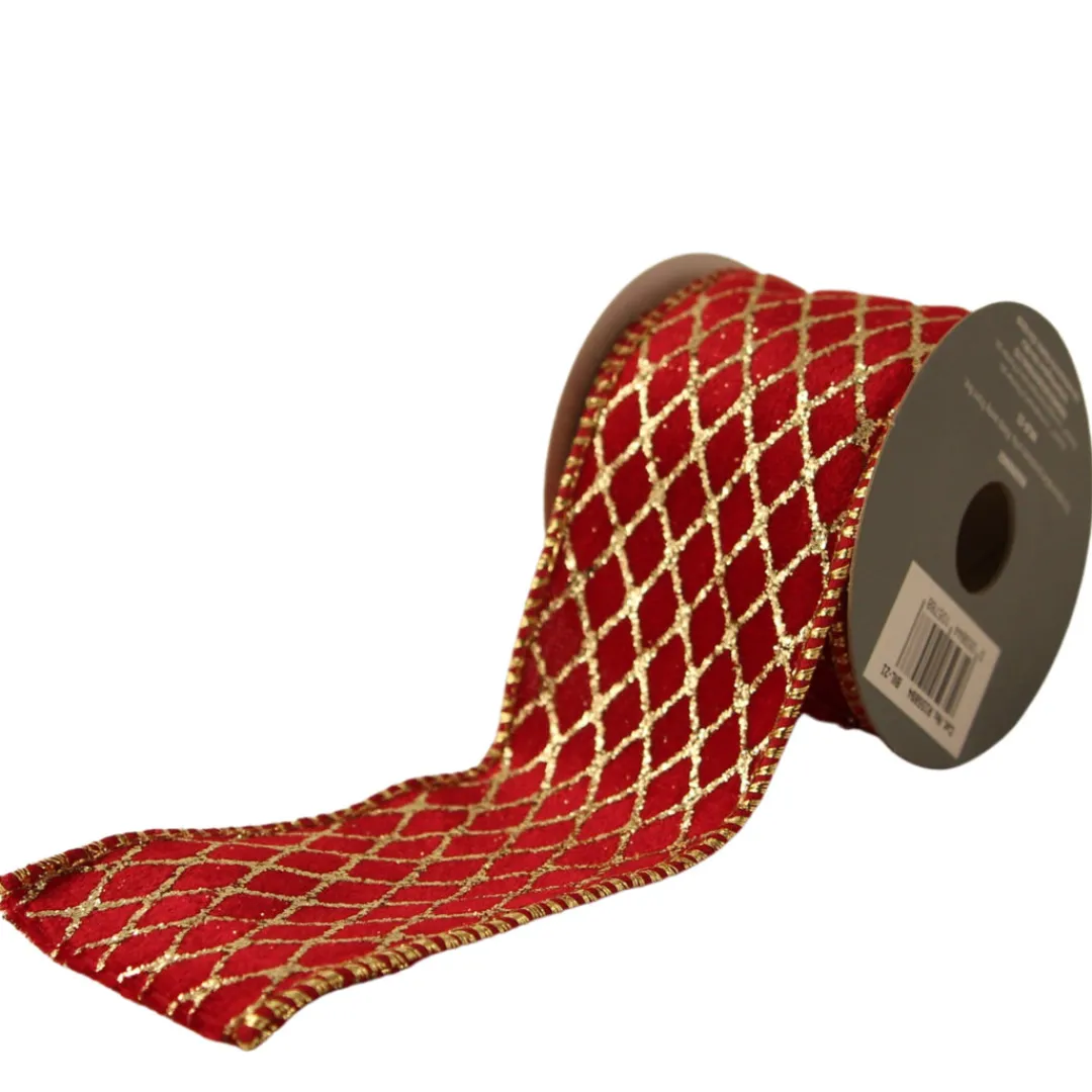 The Christmas Shop Red Velvet Ribbon| Ribbon|Red Theme