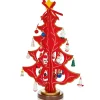 The Christmas Shop Red Wood Tree| Wooden Ornaments