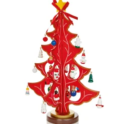The Christmas Shop Red Wood Tree| Wooden Ornaments