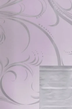 The Christmas Shop Roll Of Wrapping Paper - Lilac With Silver Swirl| Wrap