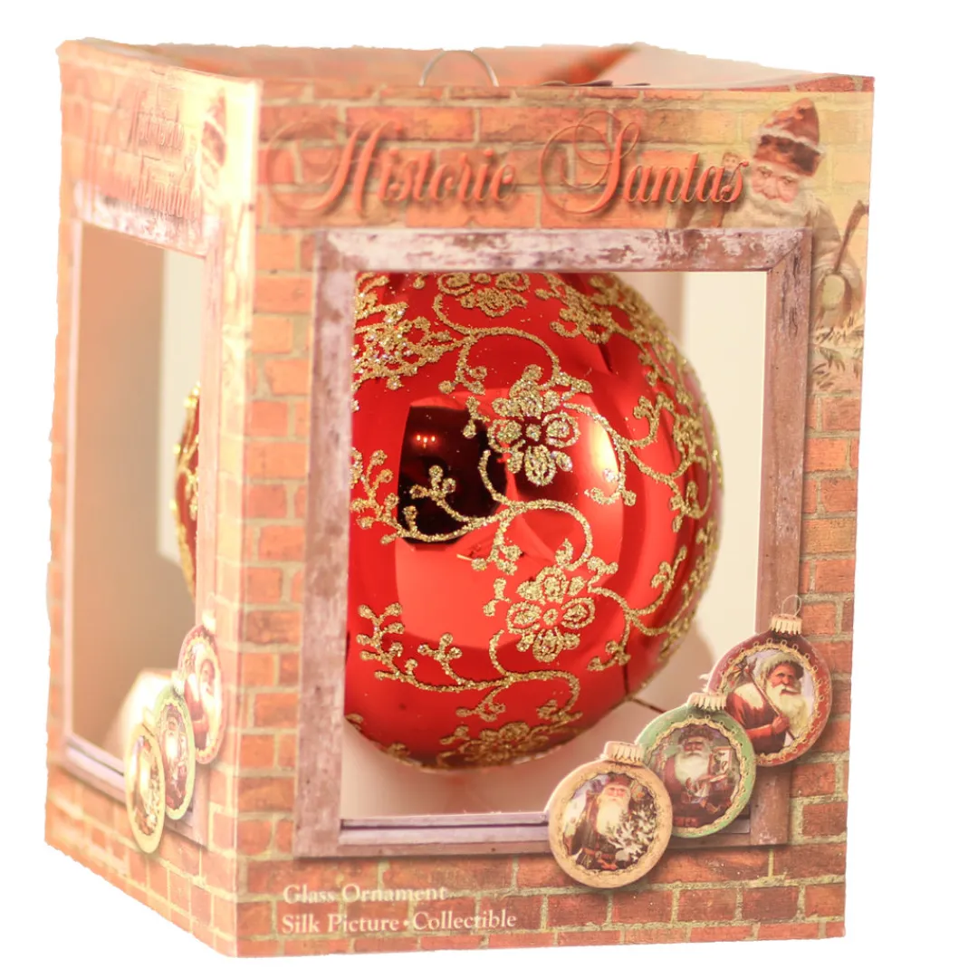 The Christmas Shop Santa Bauble| Glass|Glass