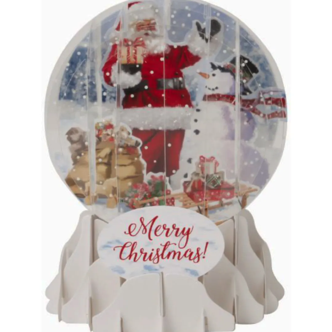 The Christmas Shop Santa Globe Card| Single Cards