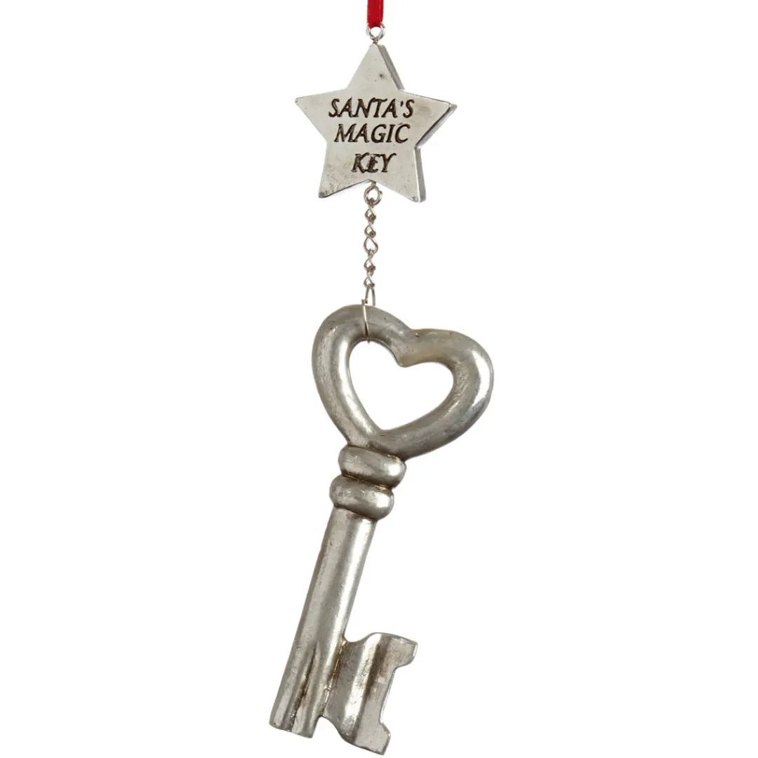 The Christmas Shop Santa Magic Key| Novelties|Silver & White Theme