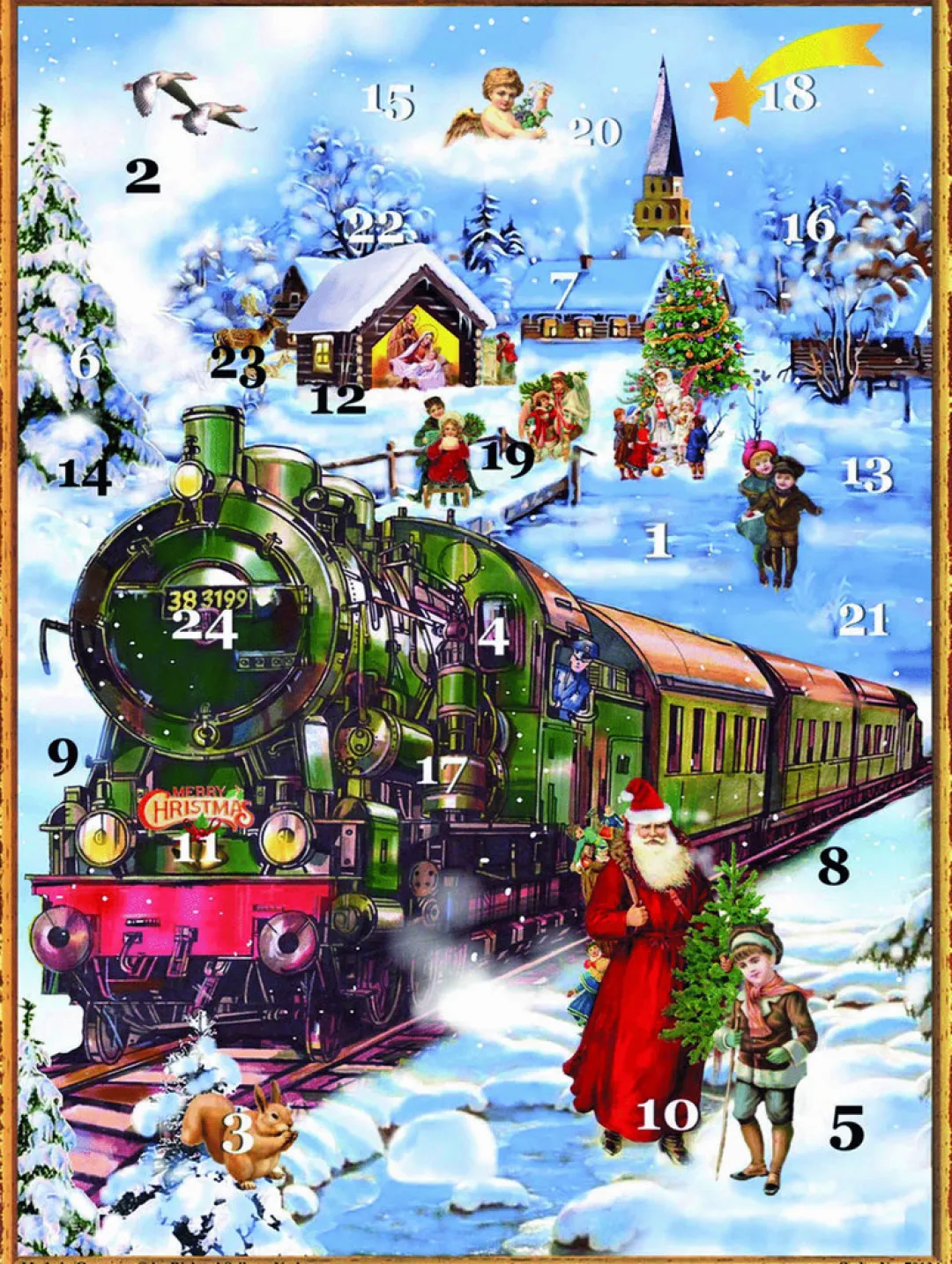 The Christmas Shop Santa Train Advent Calendar| Advent Calendars - Card, Fabric And Wood