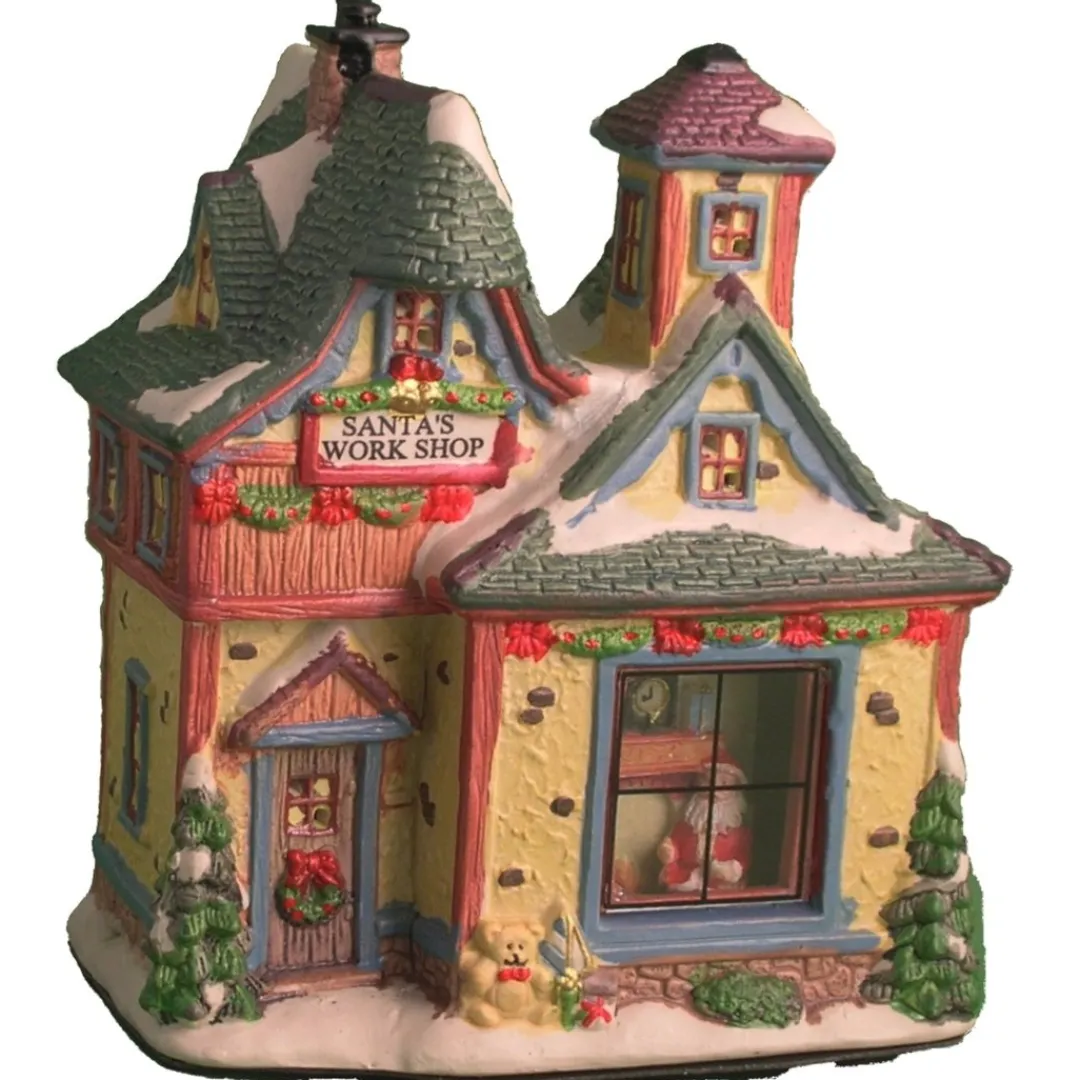 The Christmas Shop Santa's Workshop| Lighted Houses