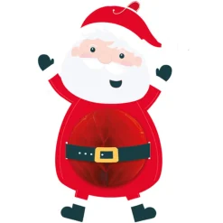 The Christmas Shop Set Of 3 Honeycomb Santas| Paper Decorations