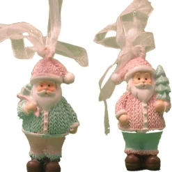 The Christmas Shop Set Of 2 Santa Figures| Other Colours