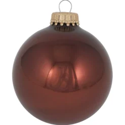 The Christmas Shop Shiny Brown Baubles| Other Colours|Glass