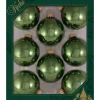 The Christmas Shop Shiny Mid-Green Baubles| Other Colours|Glass