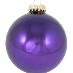 The Christmas Shop Shiny Purple Baubles| Other Colours|Glass