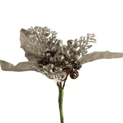 The Christmas Shop Silver Berry Pick| Picks & Berries|Silver & White Theme