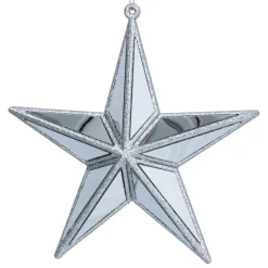 The Christmas Shop Silver Mirror Star| Silver & White Theme
