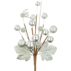 The Christmas Shop Silver Mixed Berry Pick| Picks & Berries|Silver & White Theme