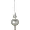 The Christmas Shop Silver Treetopper| Wood|Silver & White Theme
