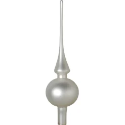 The Christmas Shop Silver Treetopper| Wood|Silver & White Theme