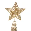 The Christmas Shop Small Gold Glitter Star| Treetop Stars|Gold Theme
