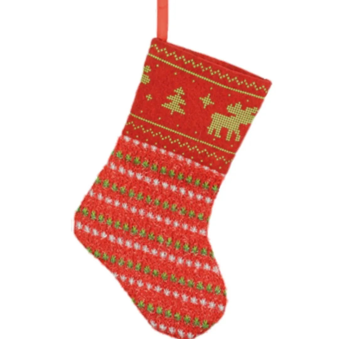 The Christmas Shop Small Stocking (R)| Stockings|Red Theme