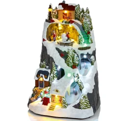 The Christmas Shop Snow Mountain Scene| Musicals|Lighted Houses