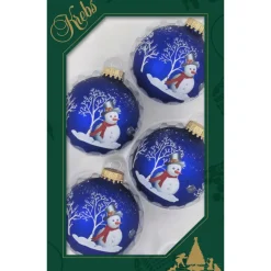 The Christmas Shop Snowman Baubles| Glass