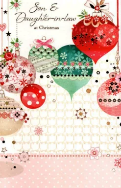 The Christmas Shop Son And Daughter In Law Christmas Card| Cards For Relatives