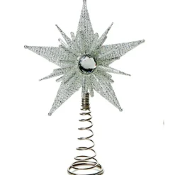 The Christmas Shop Treetop Star| Treetop Stars|Silver & White Theme