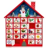 The Christmas Shop Wood Advent House| Wooden Ornaments|Advent Calendars - Card, Fabric And Wood