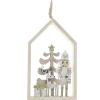 The Christmas Shop Wood Frame Trim| Wood|Silver & White Theme