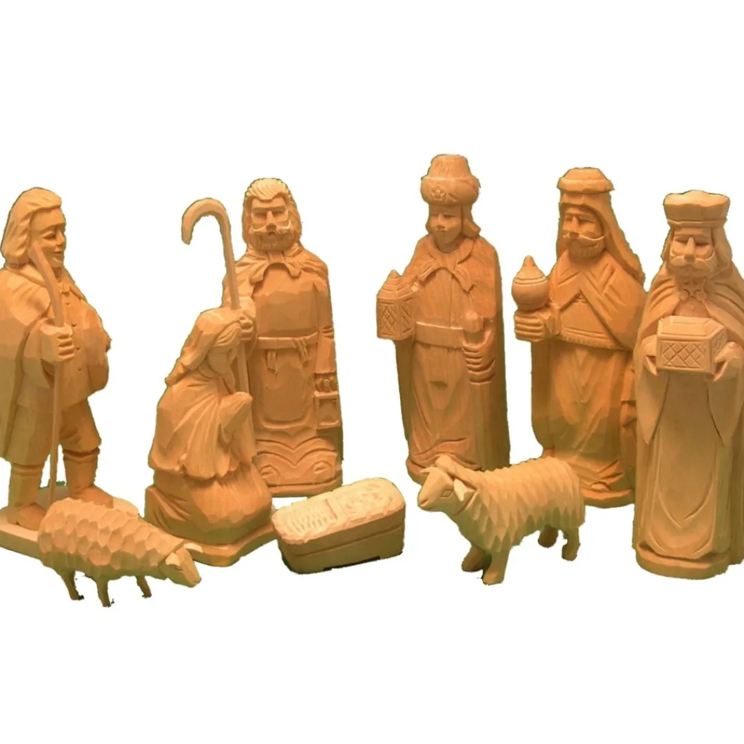 The Christmas Shop Wood Nativity Set| Nativity|Wooden Ornaments