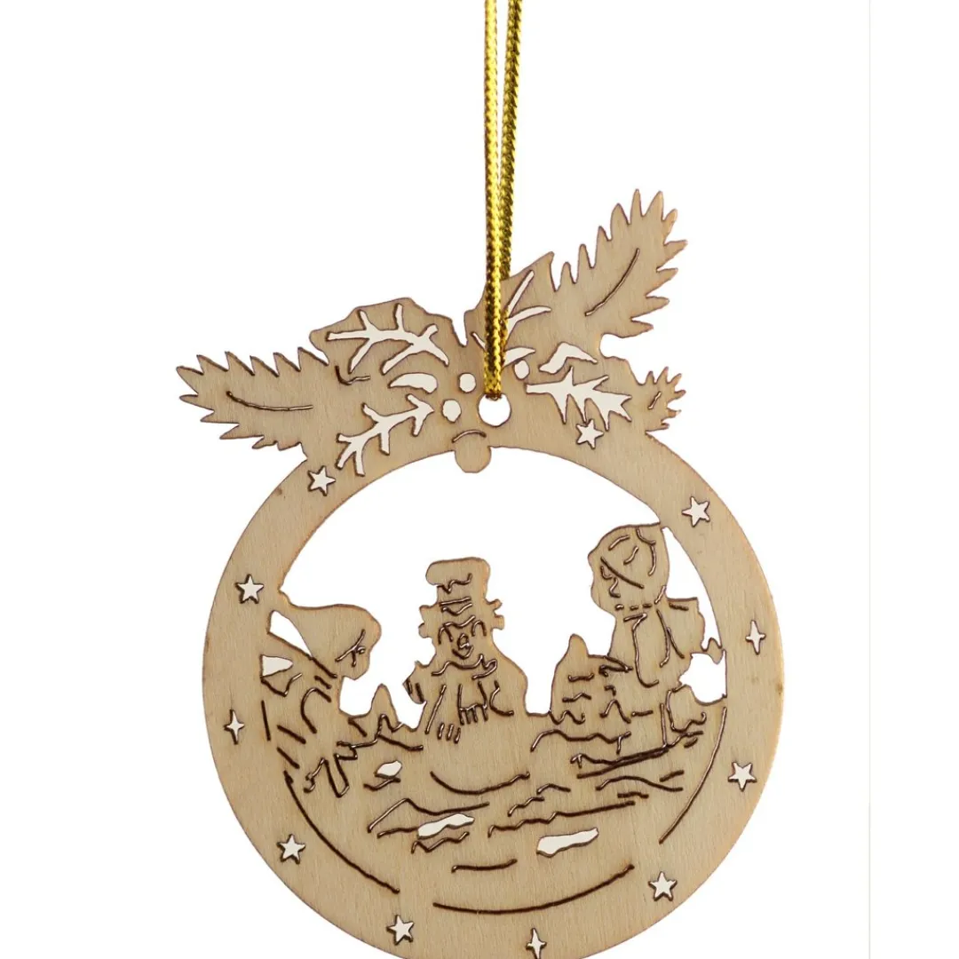 The Christmas Shop Wood Ring With Snowman| Wood