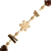 The Christmas Shop Wood Snowflake Garland| Garlands|Wood