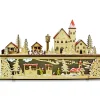 The Christmas Shop Wood Village Scene| Battery Operated Lights|Lighted Houses